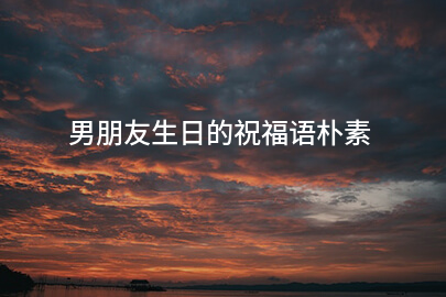 男朋友生日的祝福语朴素