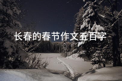 长春的春节作文五百字