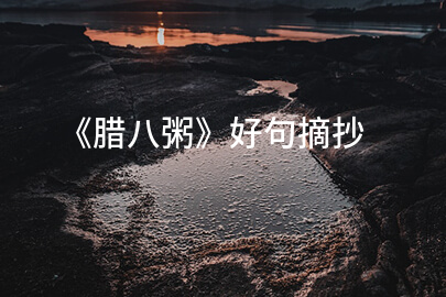 《腊八粥》好句摘抄