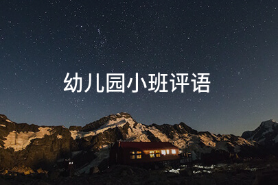 幼儿园小班评语