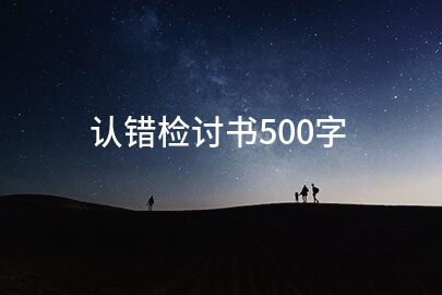 认错检讨书500字