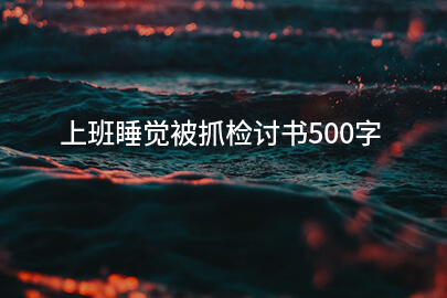 上班睡觉被抓检讨书500字