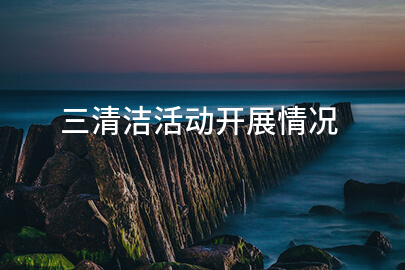 三清洁活动开展情况