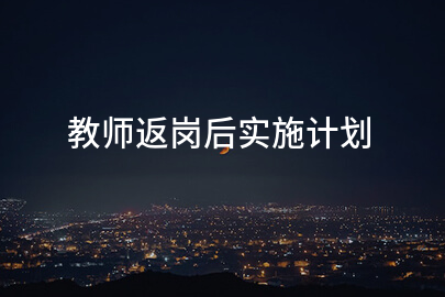 教师返岗后实施计划