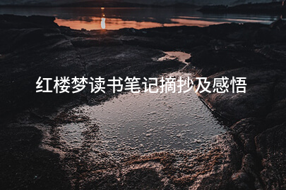 红楼梦读书笔记摘抄及感悟