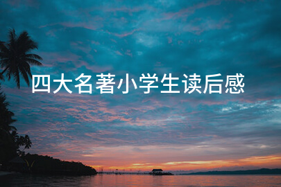 四大名著小学生读后感