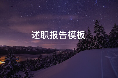 述职报告模板