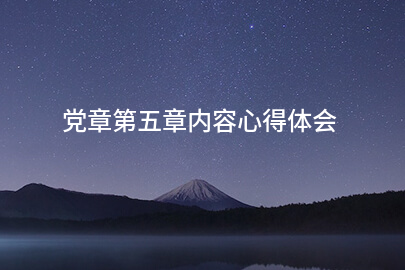 党章第五章内容心得体会