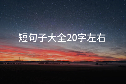 短句子大全20字左右