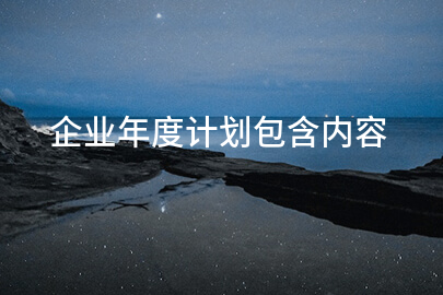 企业年度计划包含内容