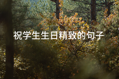 祝学生生日精致的句子