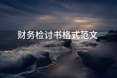 财务检讨书格式范文