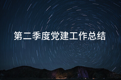 第二季度党建工作总结