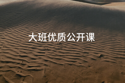 大班优质公开课