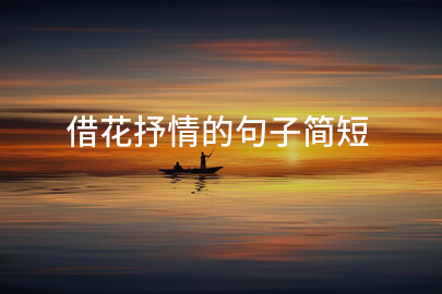 借花抒情的句子简短