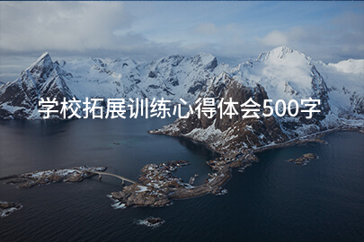 学校拓展训练心得体会500字