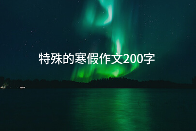 特殊的寒假作文200字