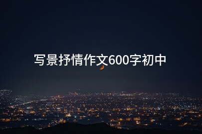 写景抒情作文600字初中