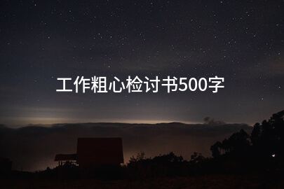 工作粗心检讨书500字
