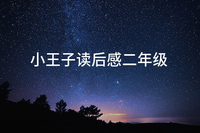 小王子读后感二年级