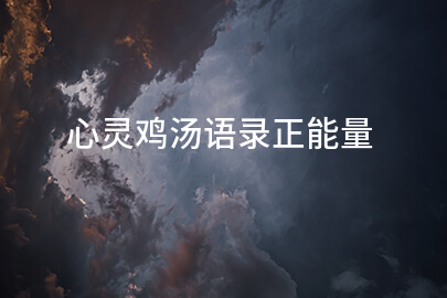心灵鸡汤语录正能量