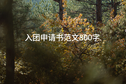 入团申请书范文800字