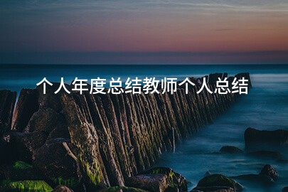 个人年度总结教师个人总结