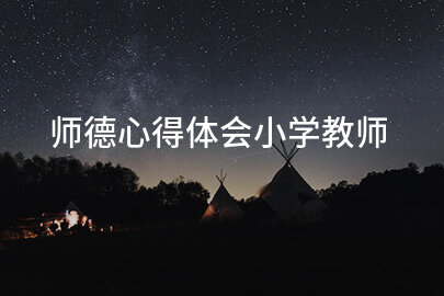 师德心得体会小学教师