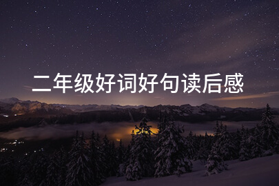 二年级好词好句读后感