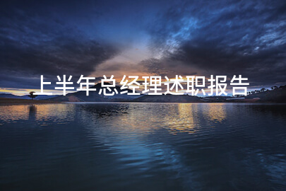 上半年总经理述职报告