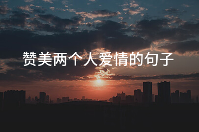 赞美两个人爱情的句子