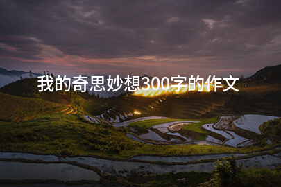 我的奇思妙想300字的作文