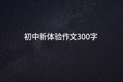 初中新体验作文300字