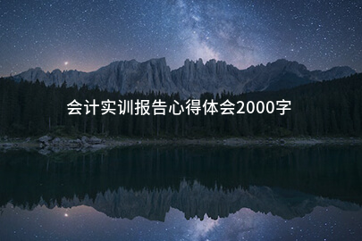 会计实训报告心得体会2000字