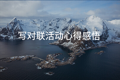 写对联活动心得感悟