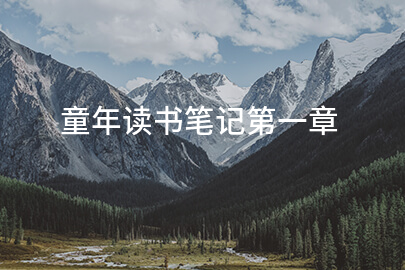 童年读书笔记第一章