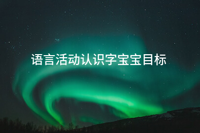 语言活动认识字宝宝目标
