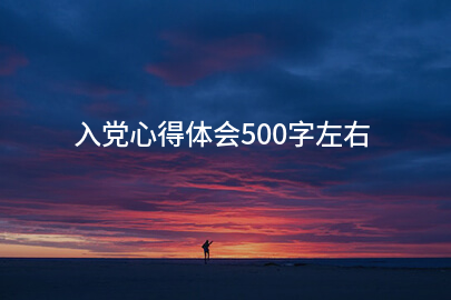 入党心得体会500字左右