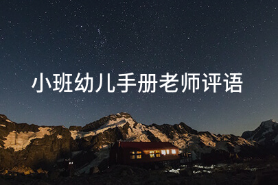 小班幼儿手册老师评语