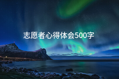 志愿者心得体会500字