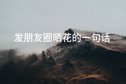 发朋友圈晒花的一句话