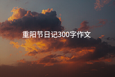 重阳节日记300字作文