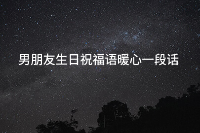 男朋友生日祝福语暖心一段话