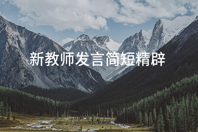 新教师发言简短精辟