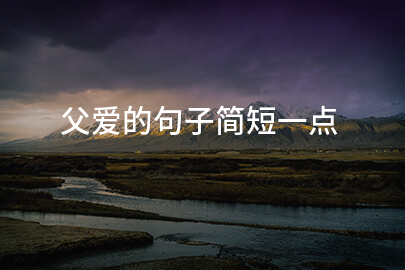 父爱的句子简短一点