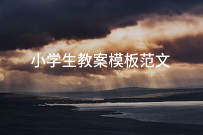 小学生教案模板范文