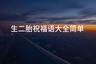 生二胎祝福语大全简单