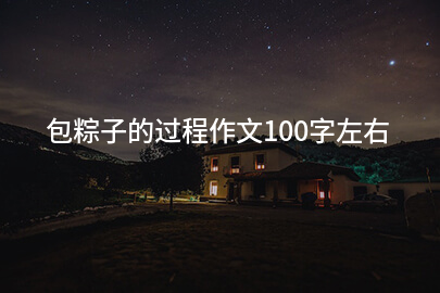 包粽子的过程作文100字左右