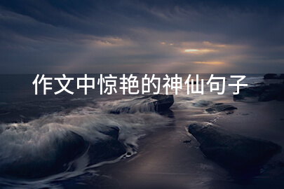 作文中惊艳的神仙句子