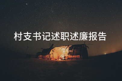 村支书记述职述廉报告